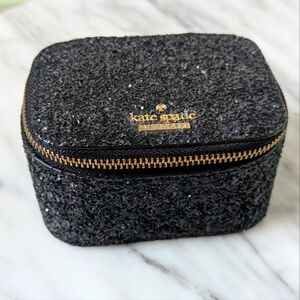 Kate Spade Jasmine Laurel Travel Jewelry Box- glitter black
